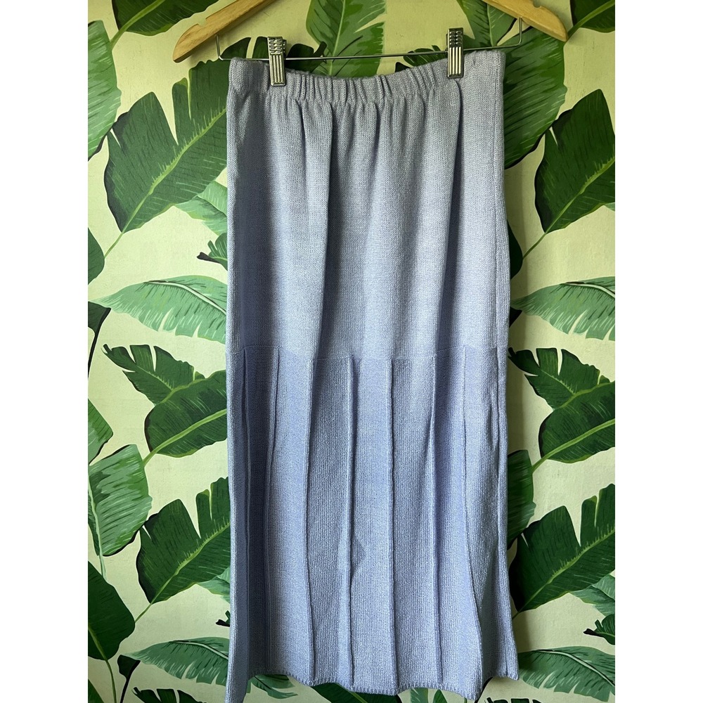 Unbranded Vintage Pleated Knit Skirt Women Size 4 Lavender